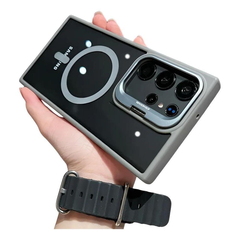 Capa Protetora Magnética Samsung Com Suporte Cinza S24Fe