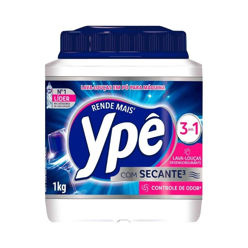 Detergente Po Lava Loucas Ype Para Maquina Com Secante Pote 1Kg