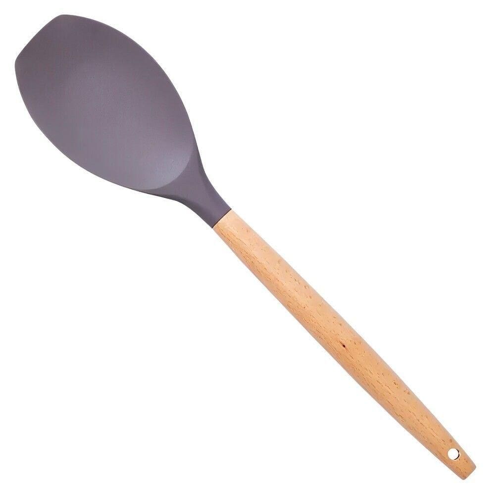 Espátula Elegante De Silicone Com Cabo De Madeira - Prática Para Confeitaria E Coberturas