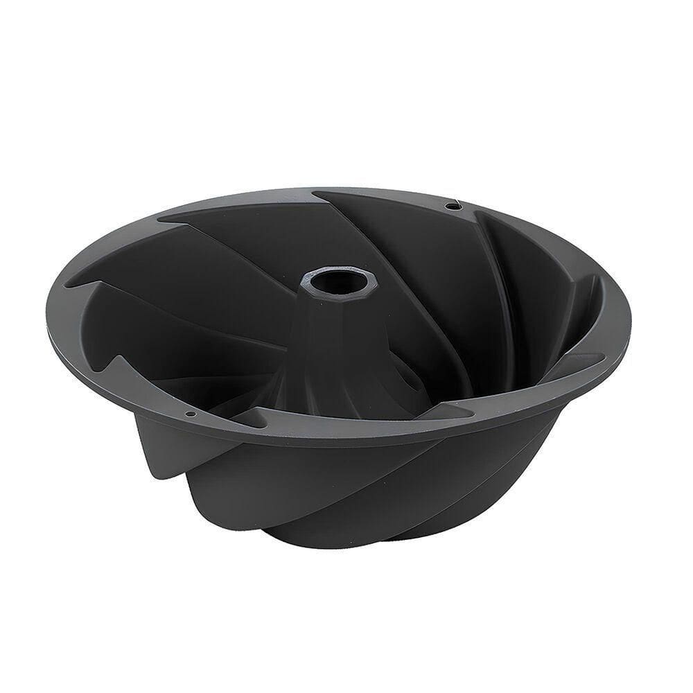 Forma De Bolo De Silicone Redonda 23cm - Design Espiral Sofisticado E Antiaderente