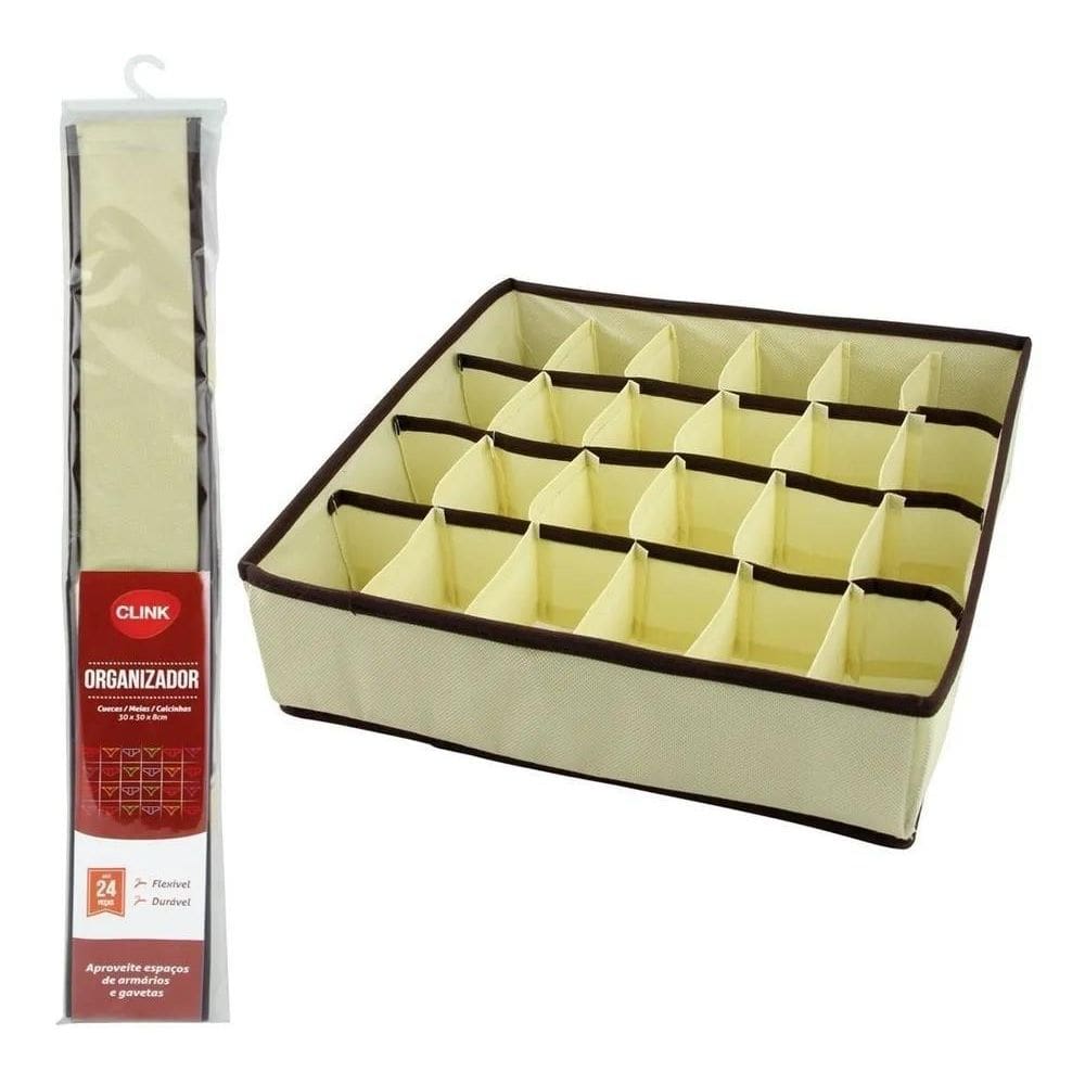 Organizador Calcinha Cueca Meia Gravata Gaveta 24 Divisorias