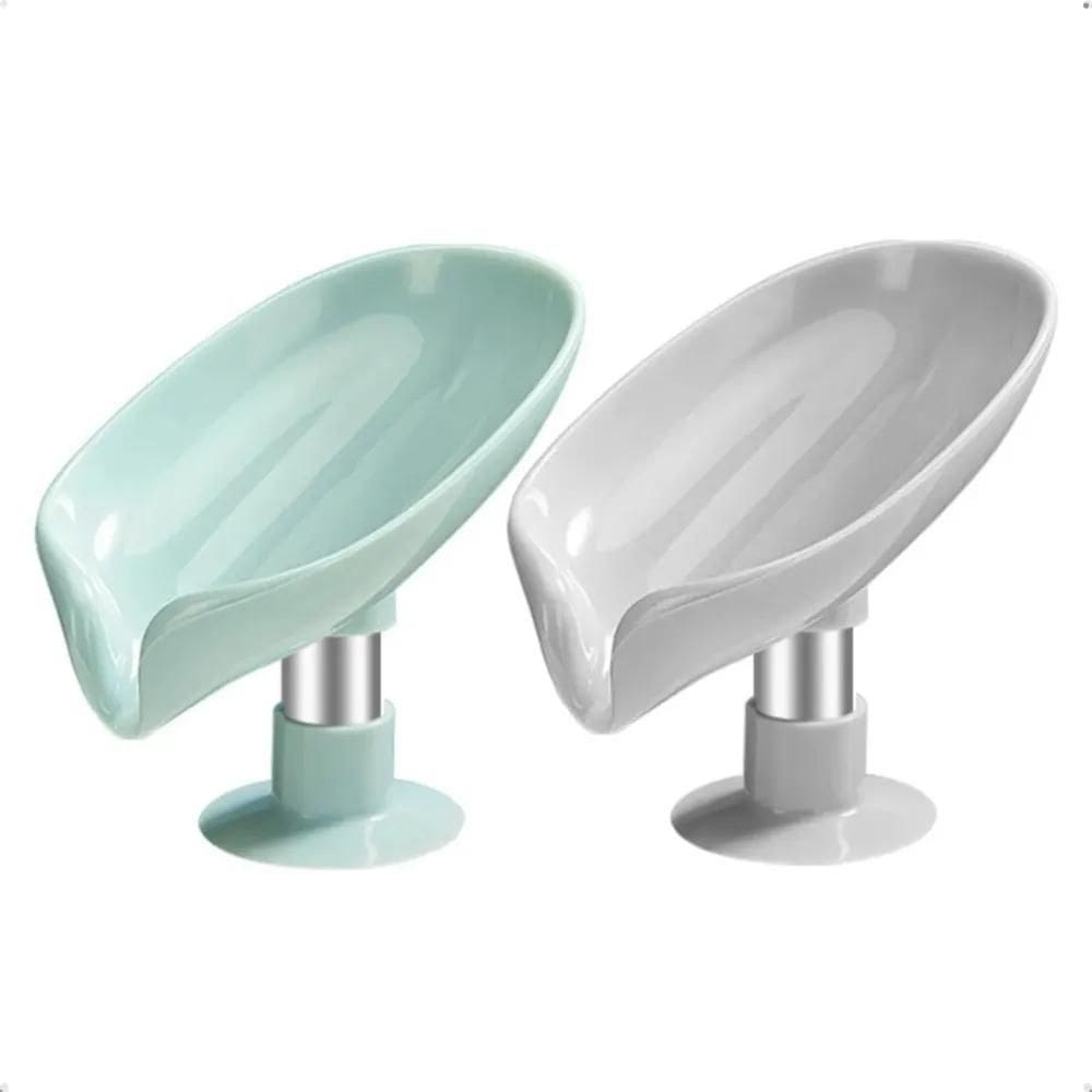 3X Kit 2 Saboneteira Com Ventosa Banheiro Pia Com Saída De Á