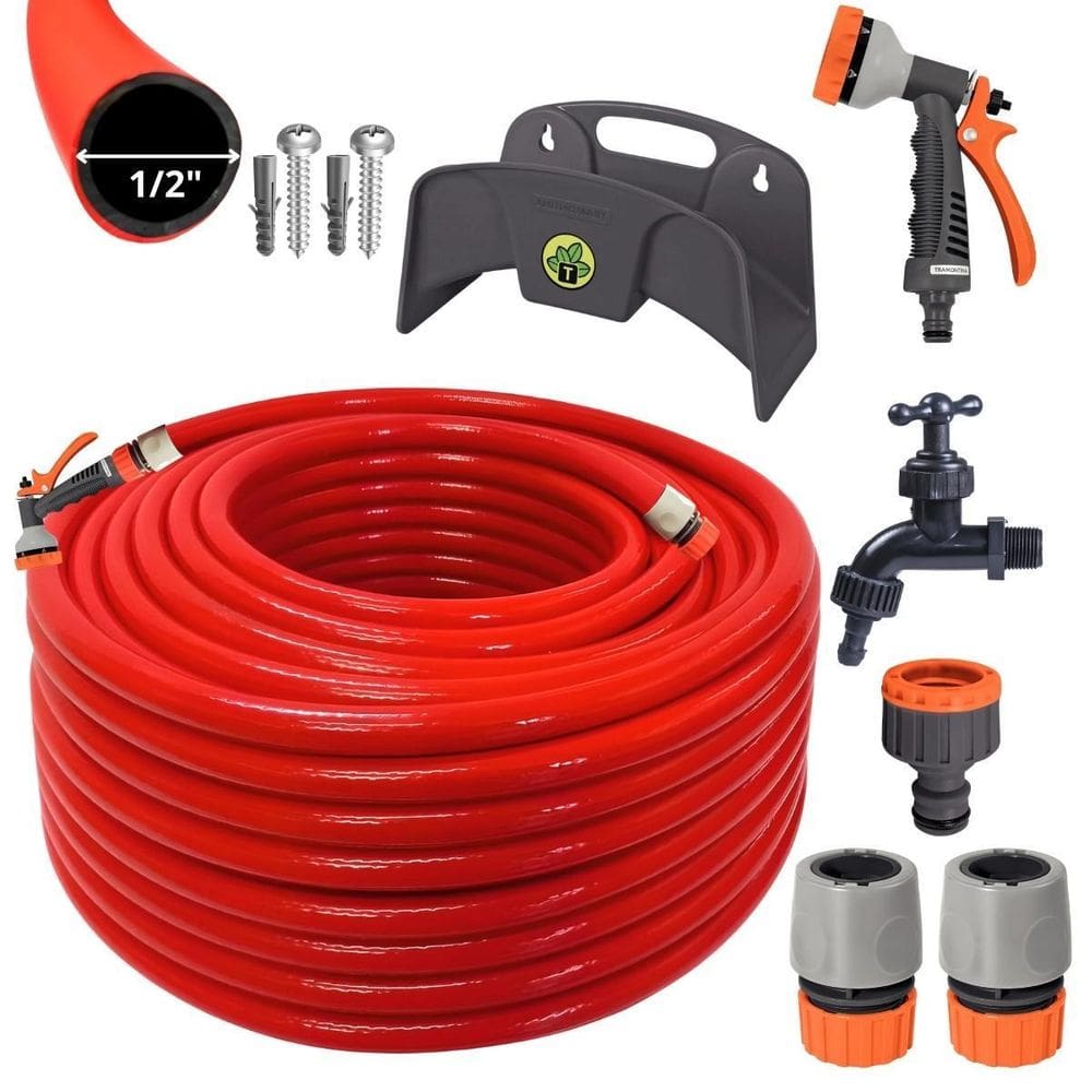 Mangueira 30M +Hidropistola +Engate +Bico +Torneira +Suporte