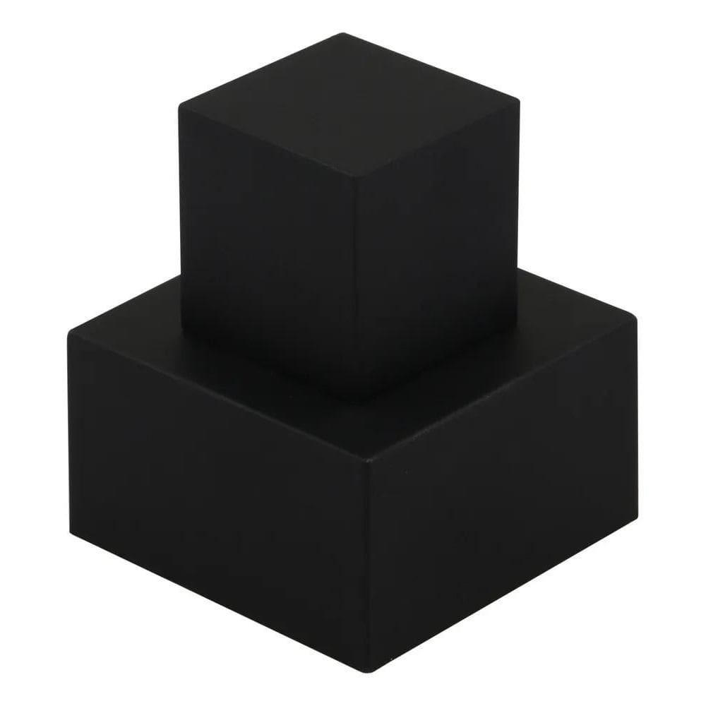 Acabamento Registro 50Mm Deca Quadrado Metal Preto Fosco