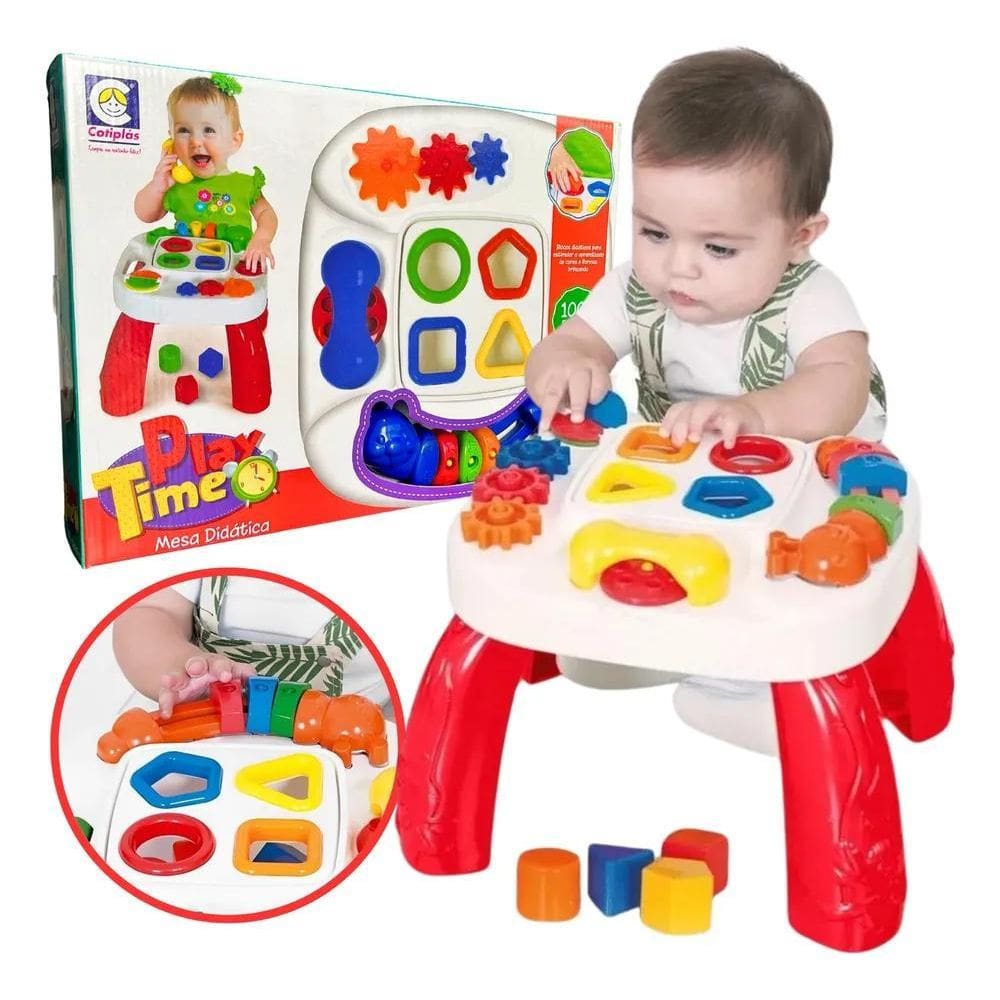 Mesa Didática Play Time De Atividades Mesinha Infantil