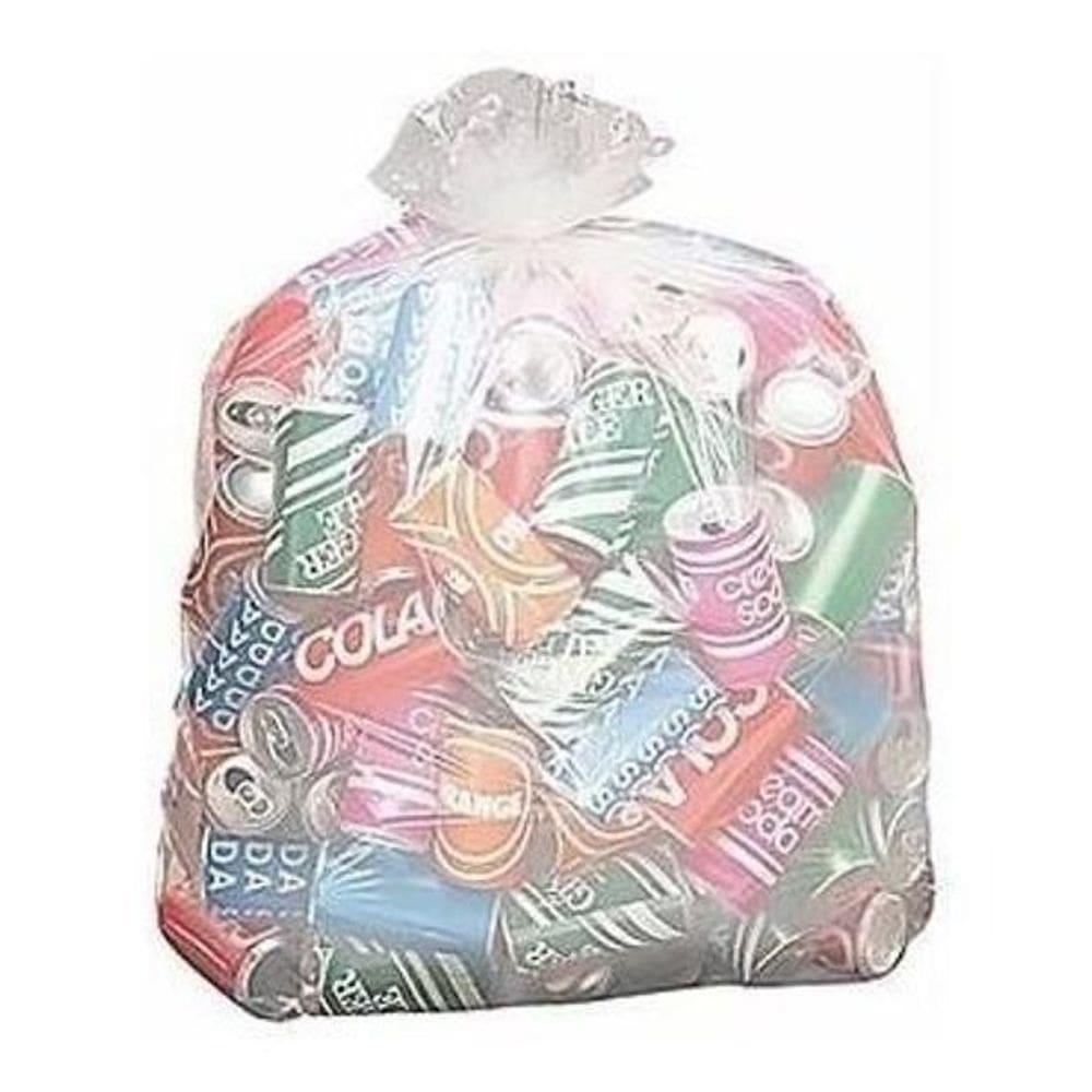 100 Sacos Para Lixo De 100L Transparente 75X95X0,10