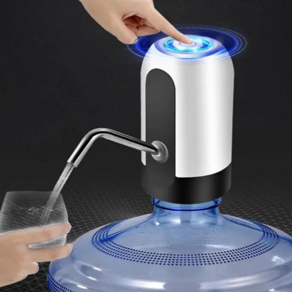 Bebedouro Bomba Elétrica Para Galão Garrafão De Água 5 10 20 Litros Recarregável Sem Fio Dispenser Automático Suco Refri