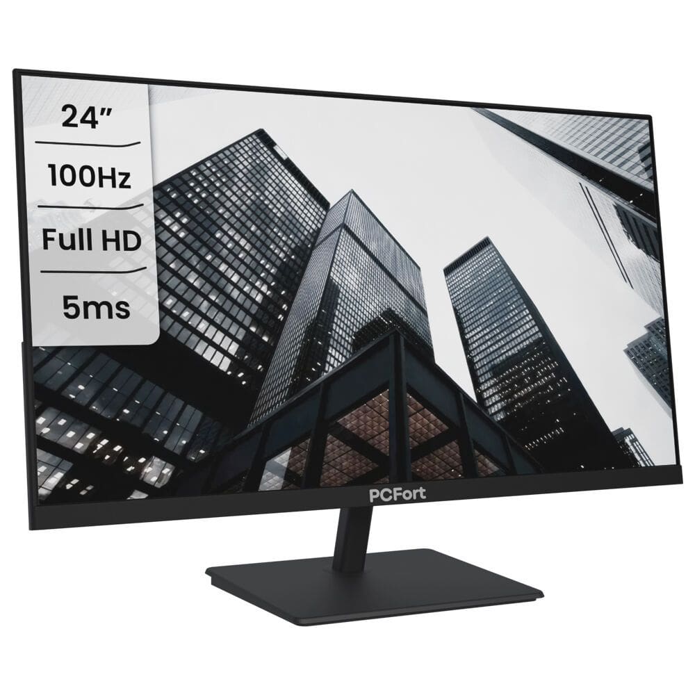 Monitor PCFort T2403 24” Led Full HD - HDMI - VGA - VESA
