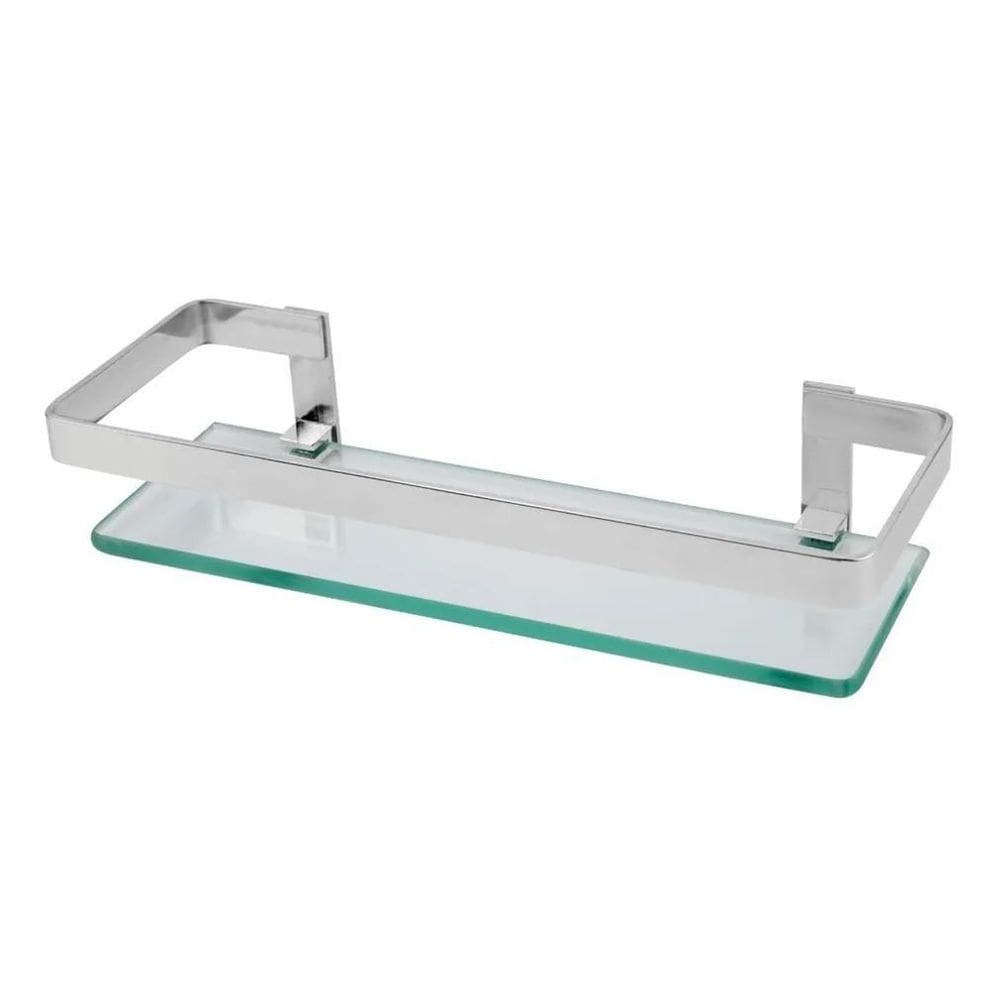 3X Porta Shampoo Reto De Vidro Quadrado