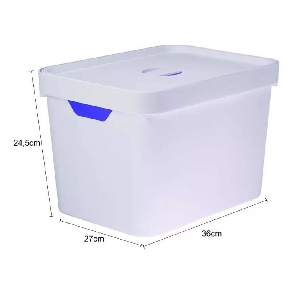 Caixa Organizadora Multiuso Cube Com Tampa 18 Litros