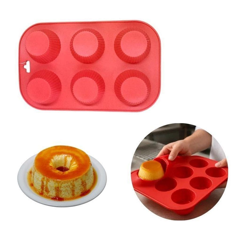 Forma Redonda De Silicone Para Pudim Flan E Sobremesas