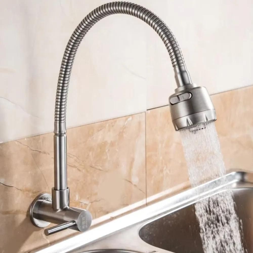 Torneira Gourmet Luxo Flexível Cozinha Parede 2 Jatos Cor Pr