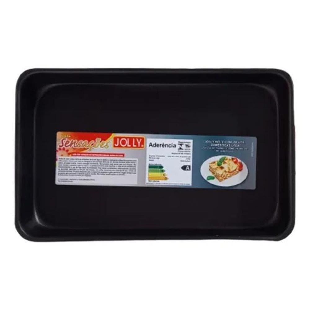 Forma Assadeira Cabe Forninho Retangular Teflon Preta