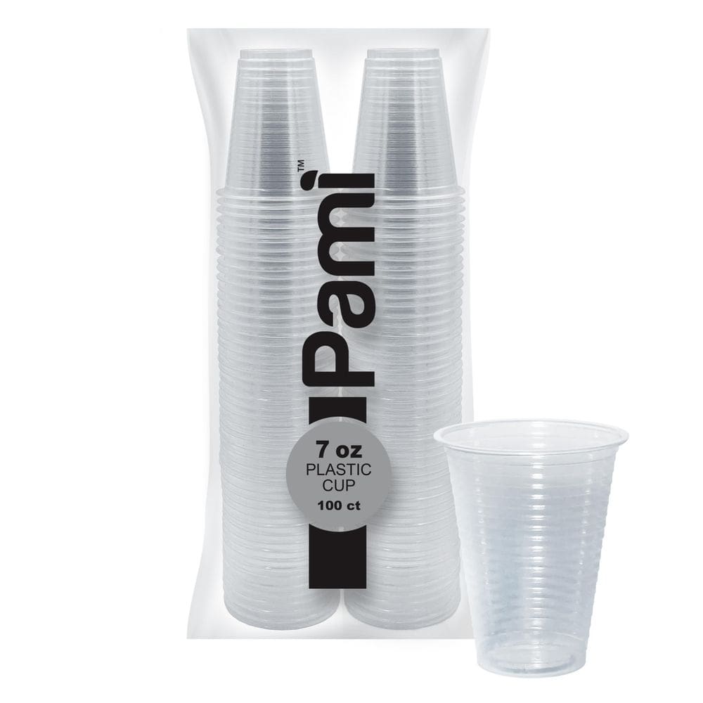 Copos de plástico PAMI Clear 200mL [pacote com 100] descartáveis sem BPA