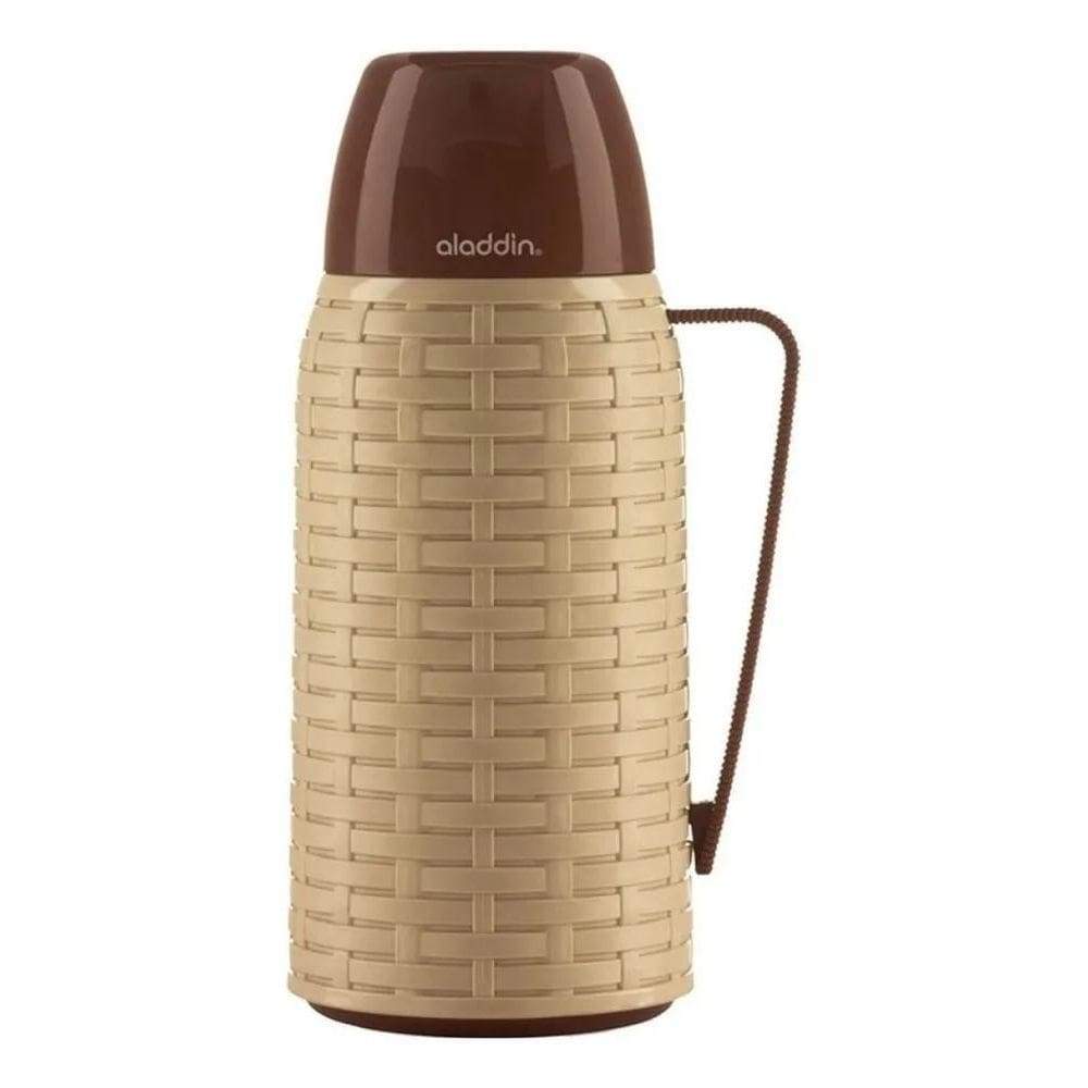 Garrafa Térmica Aladdin Rattan Bege Creme 1L R3861 Cor Bege