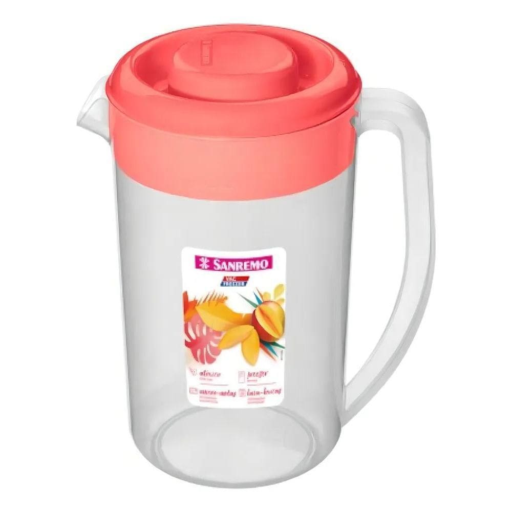 10X Jarra Agua Suco Plástico Vai No Freezer Sanremo 2 Litro