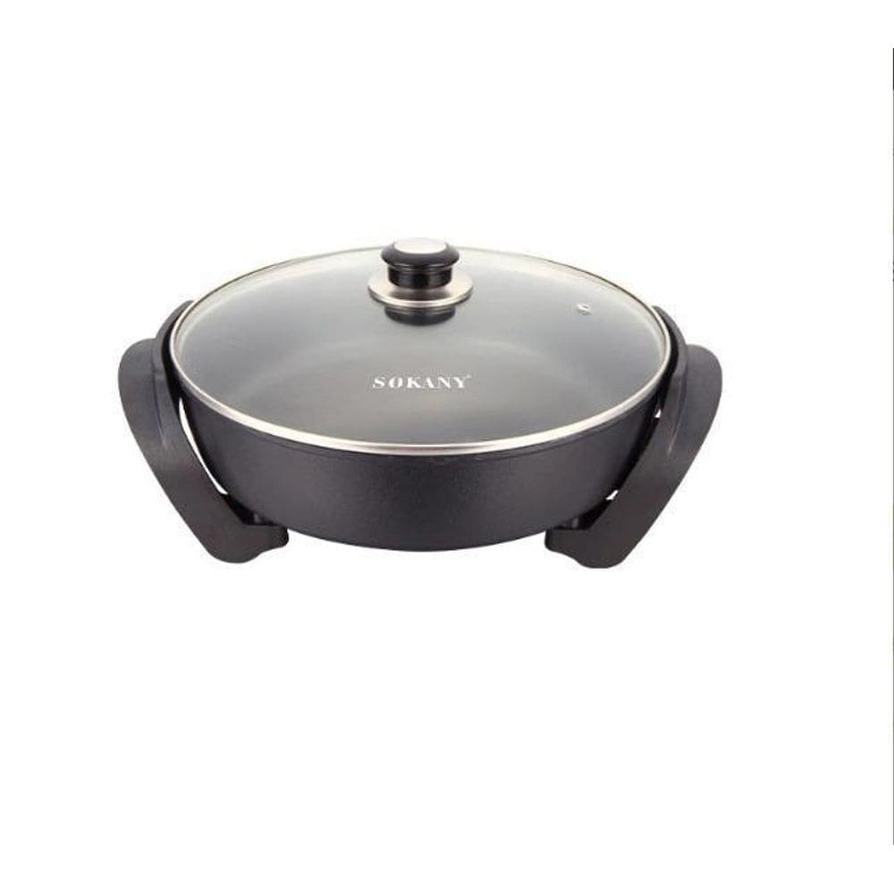 Frigideira Elétrica Com Tampa De Vidro 1100W - 110V - Red