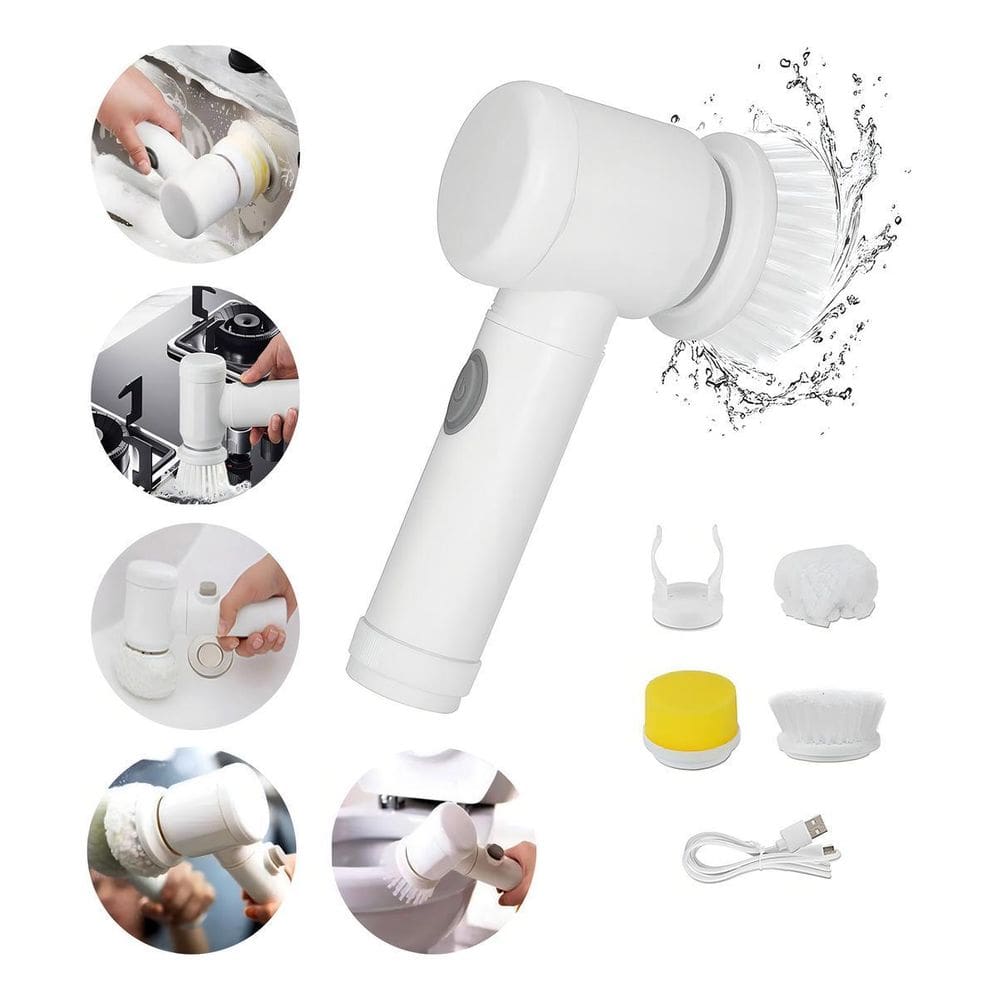 Magic Brush Escova Limpeza Elétrica Bivolt Giratória