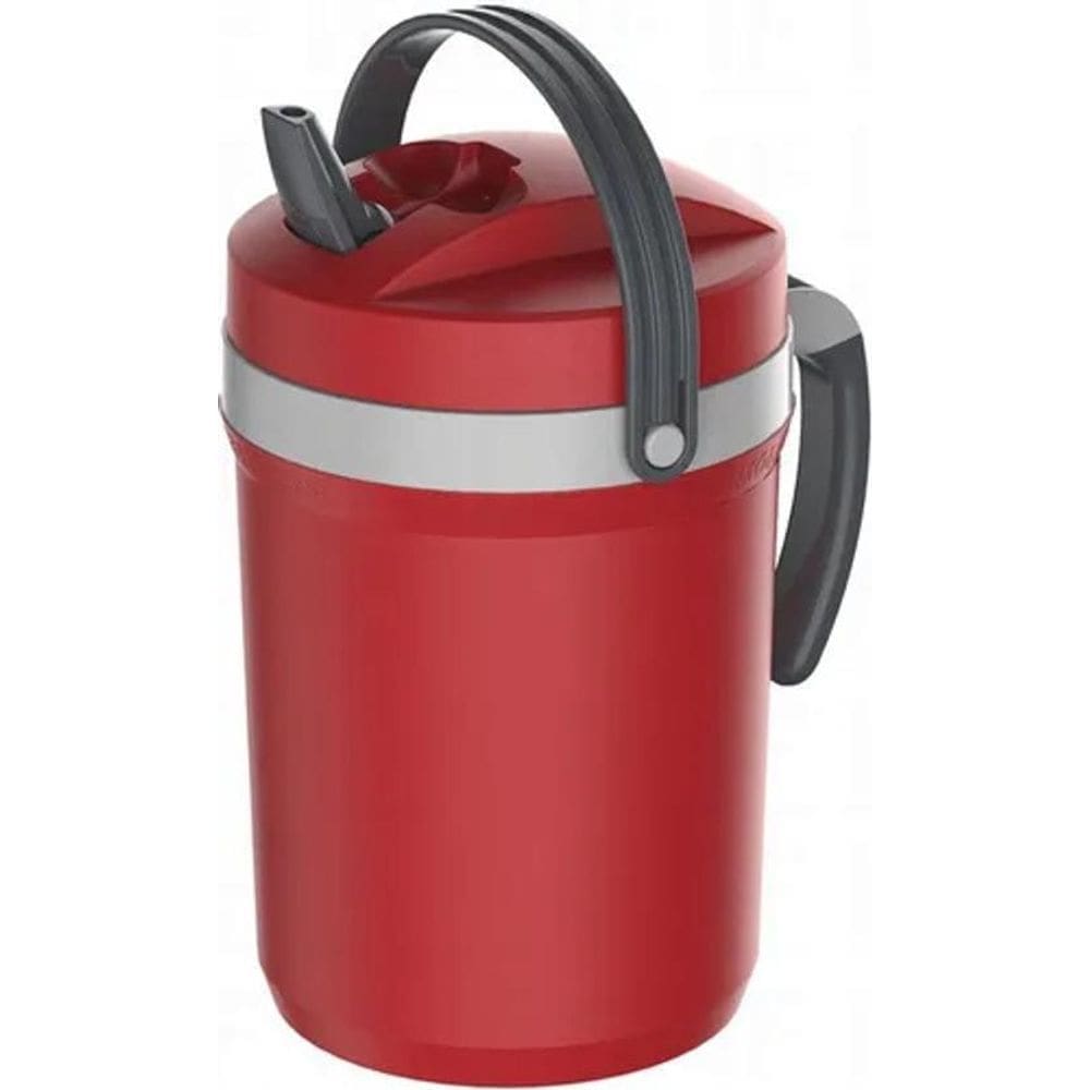 3X Garrafa Para Bebidas Térmica Fliptop Vermelho 2,5L Termol