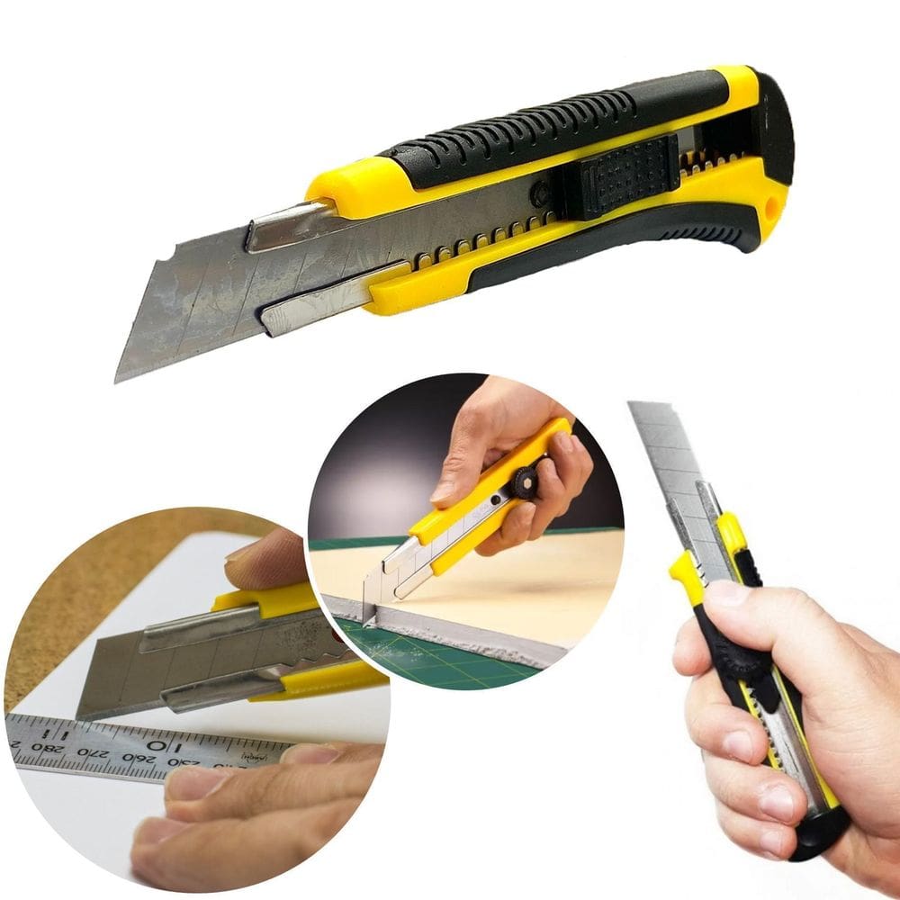 Estilete Emborrachado Com Trava 18Mm