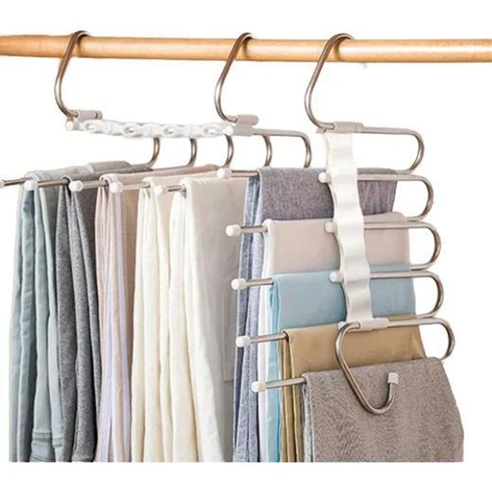 Kit 4 Cabide Para Saia Multifuncional Calças Retrátil Aço