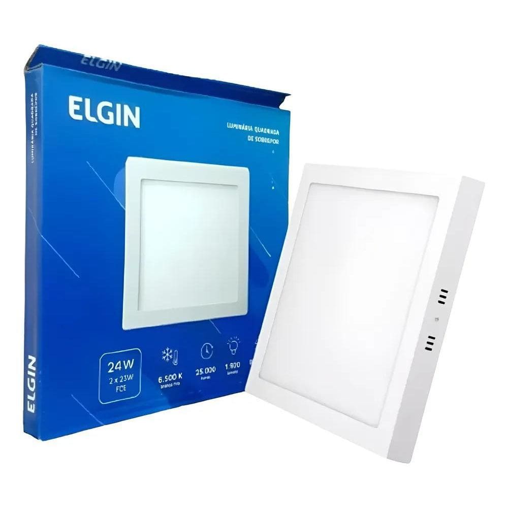 Painel Plafon 24W Elgin Led 6500K Qua Branco 127/220V