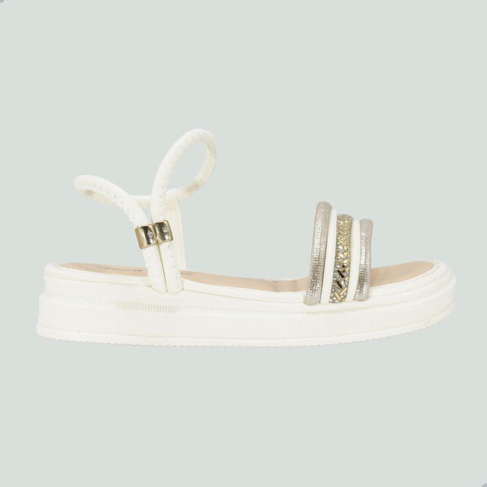 Sandália Infantil Pink Cats Flatform Champagne