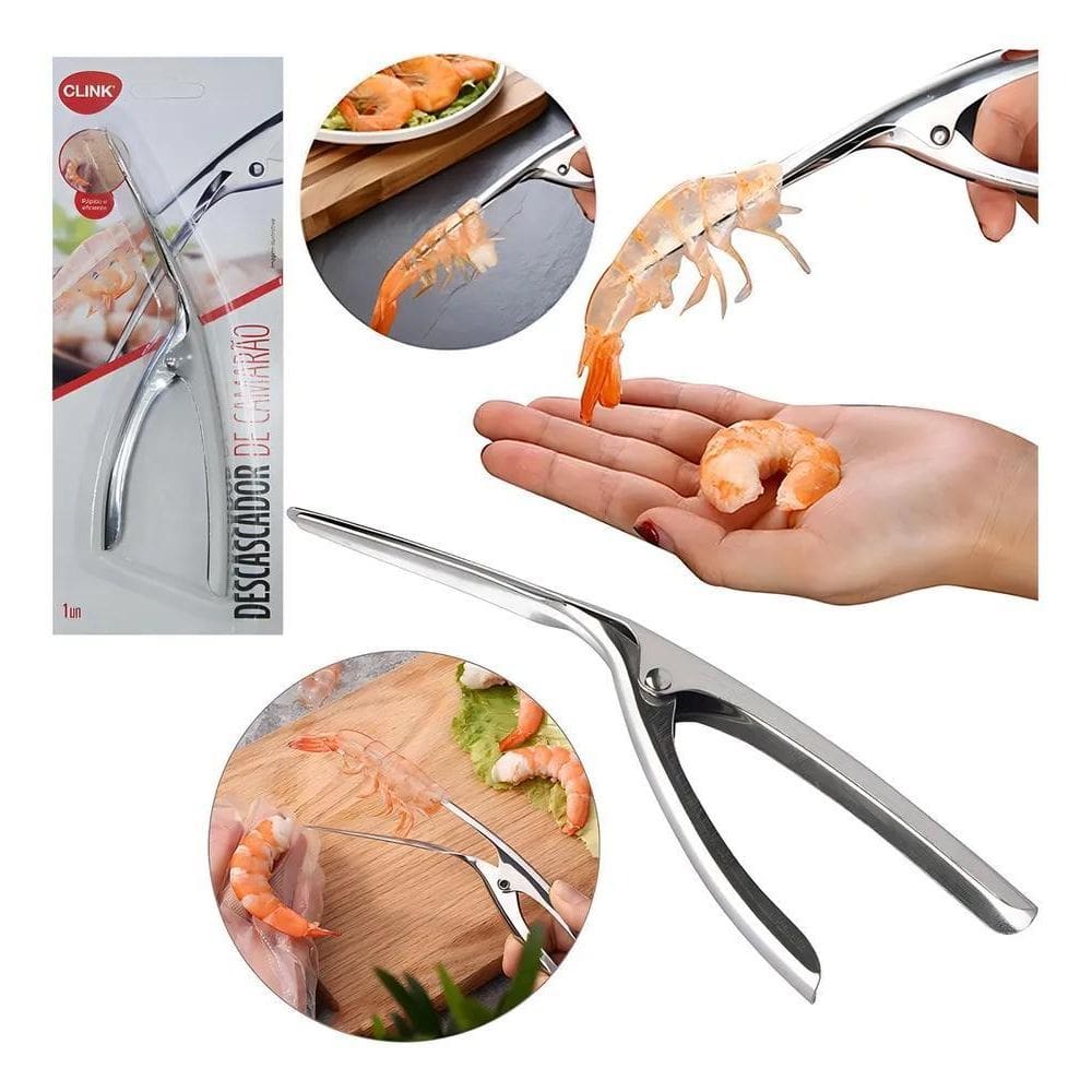 Descascador De Camarão De Inox Na Cartela