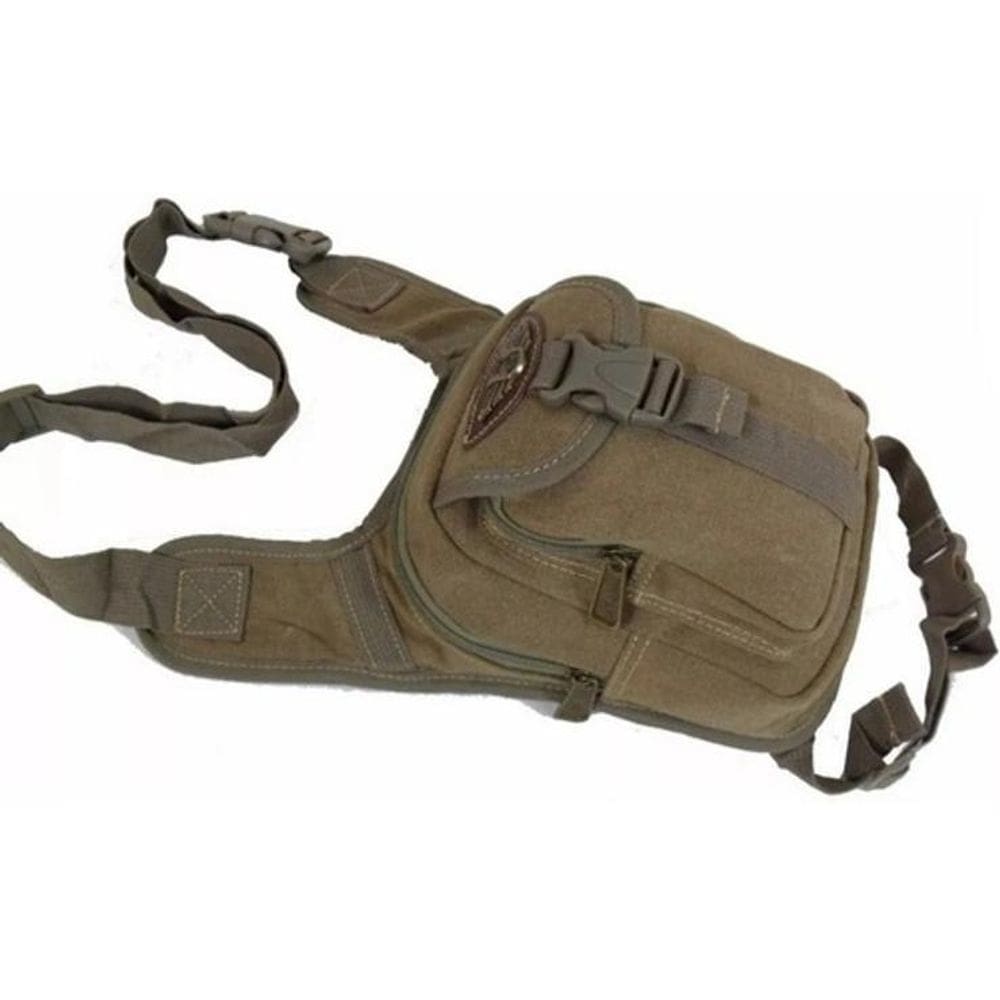 Pochete Masculina De Perna Em Lona Ja8011 Caqui