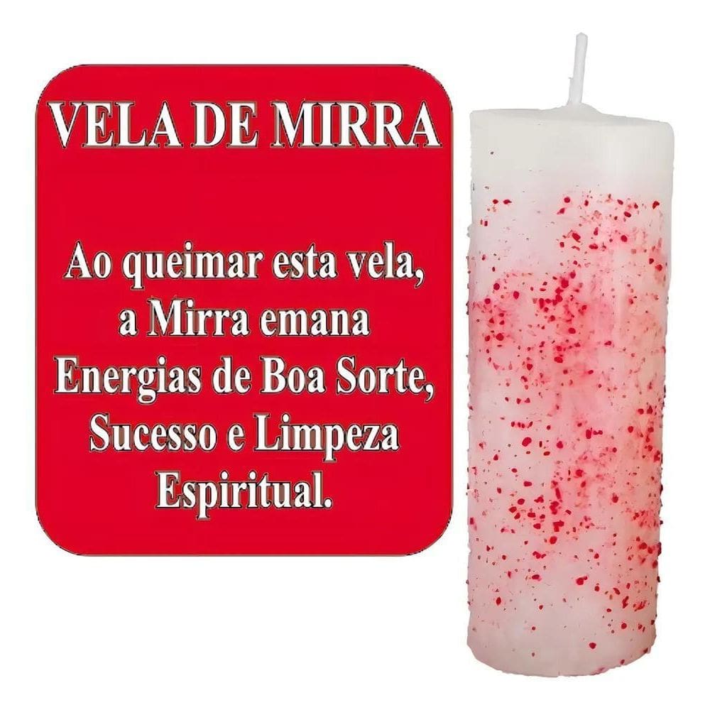 10X Vela Com Mirra Para Limpeza E Boa Sorte
