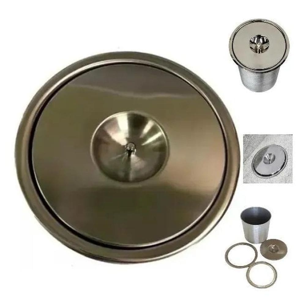 Lixeira Embutir No Granito 3 Litros Inox 304 Não Enferruja