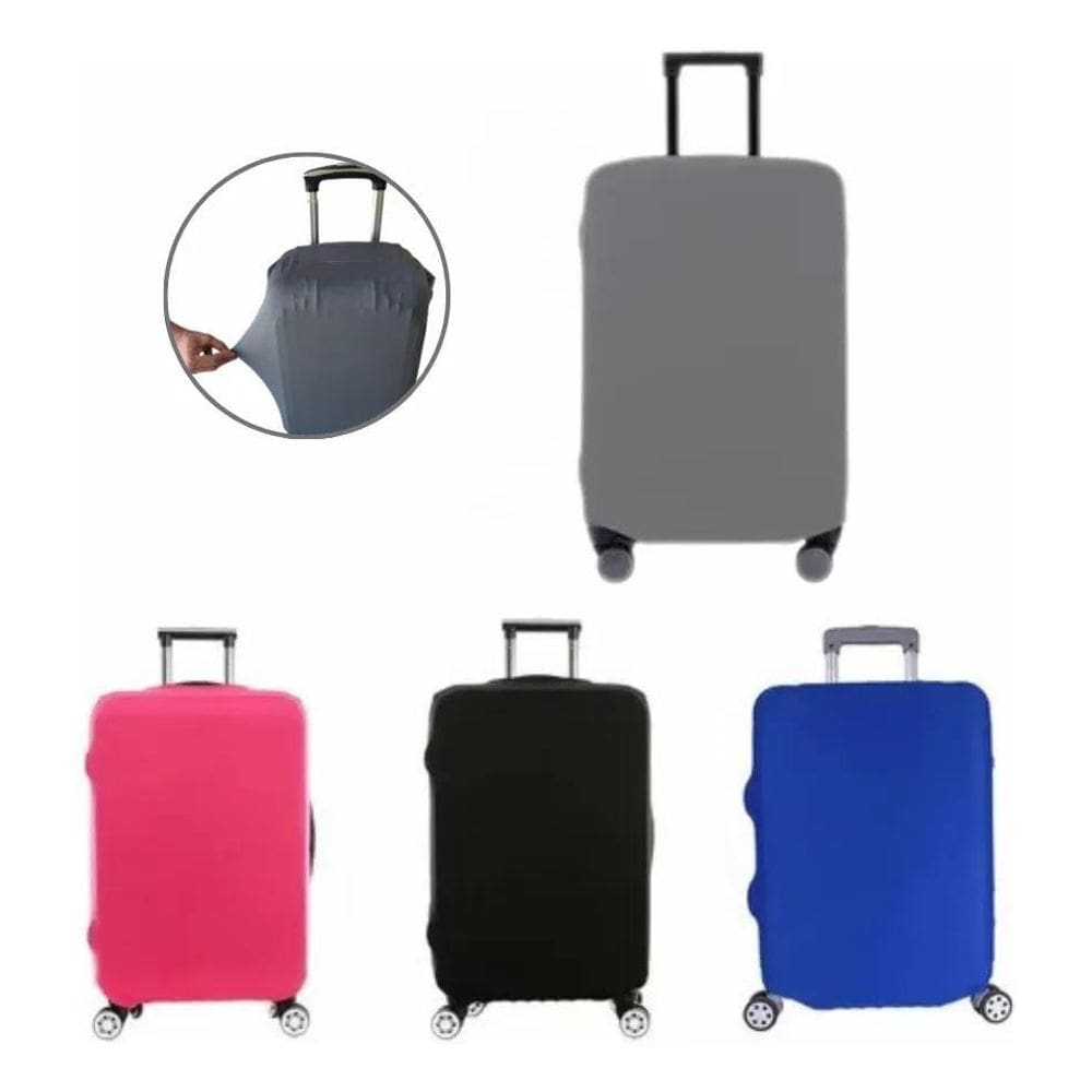 Capa Protetora Para Mala De Viagem Méd Rosa