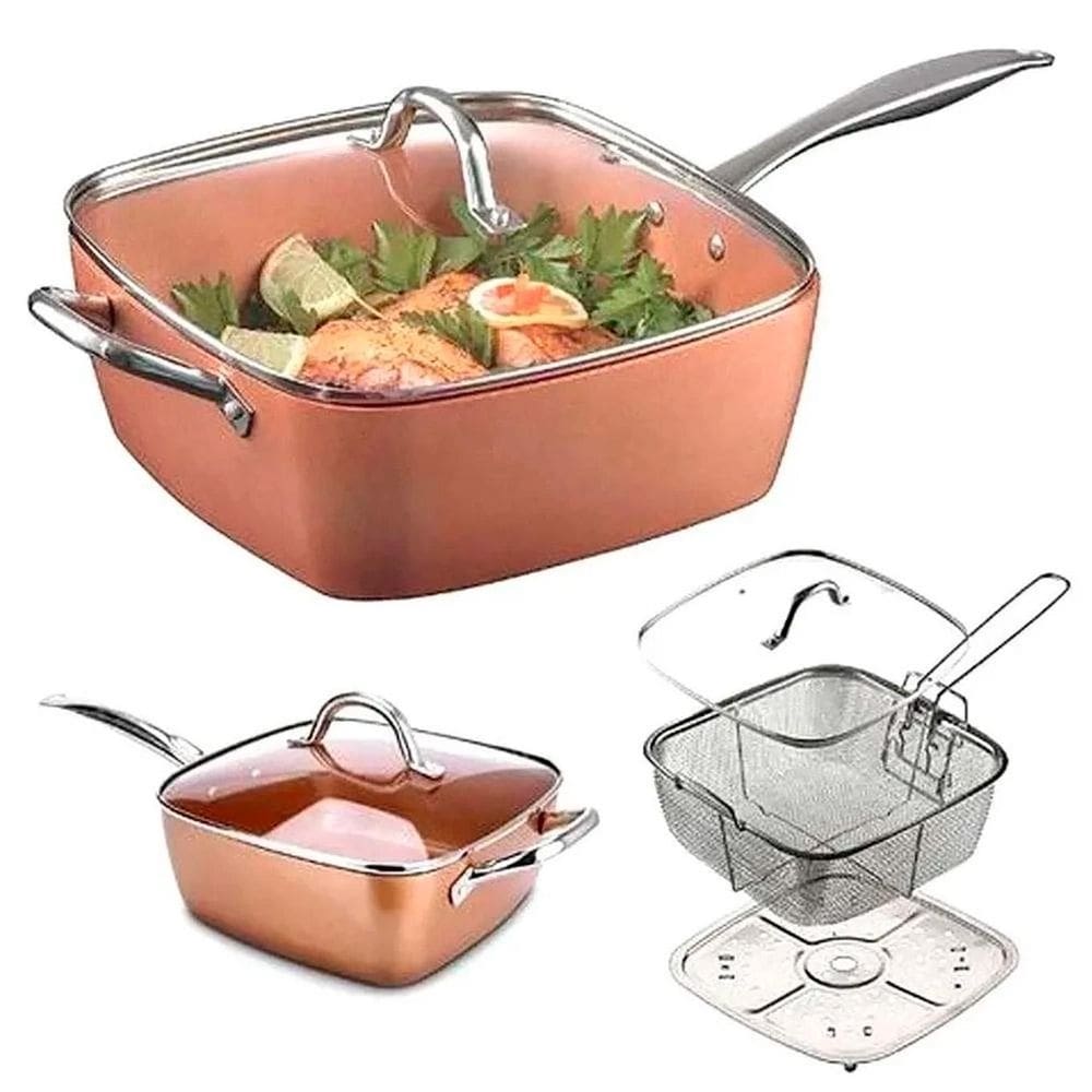 Panela Tampa De Vidro Antiaderente 26Cm Para Restaurante