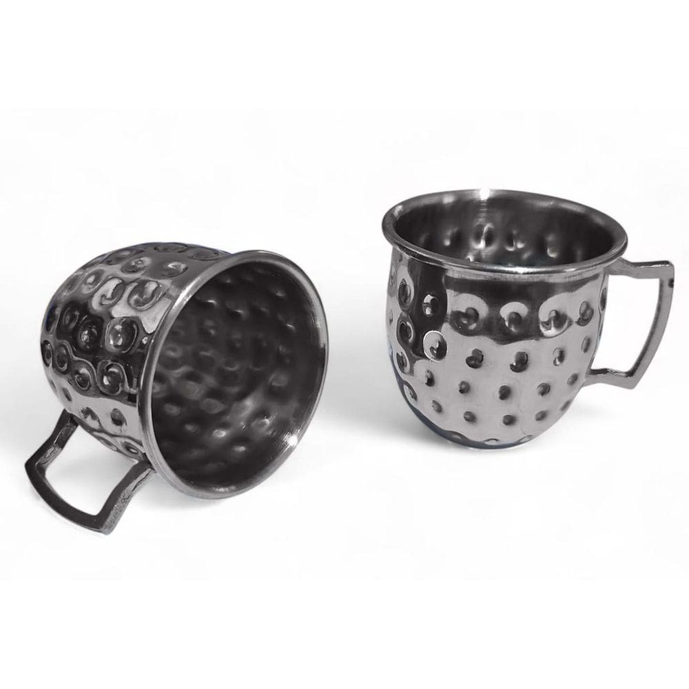 Kit 2 Mini Canecas Moscow Mule Martelada Shot Premium 60Ml I