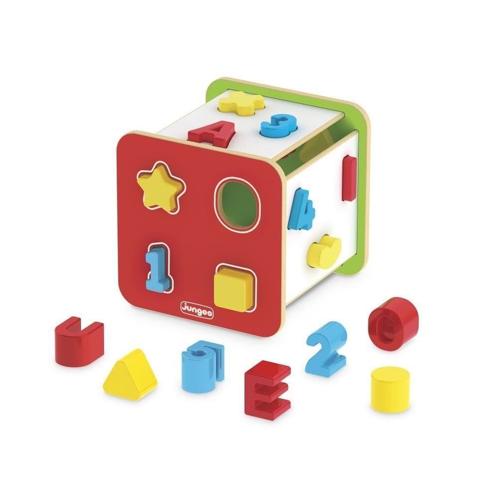 Brinquedo Infantil Super Cubo Didático Formas Letras Números - Junges 850