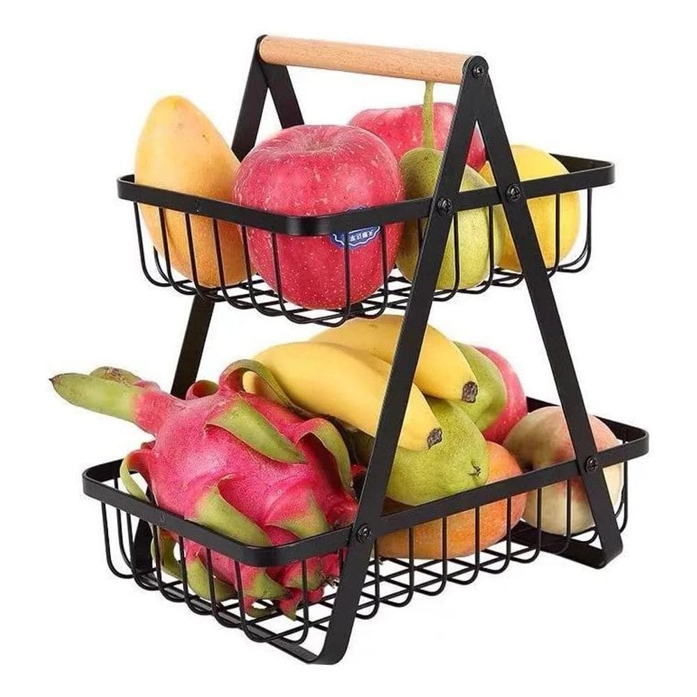 Fruteira Aramada De Mesa Multiuso 2 Andares Druzy Decór Cor