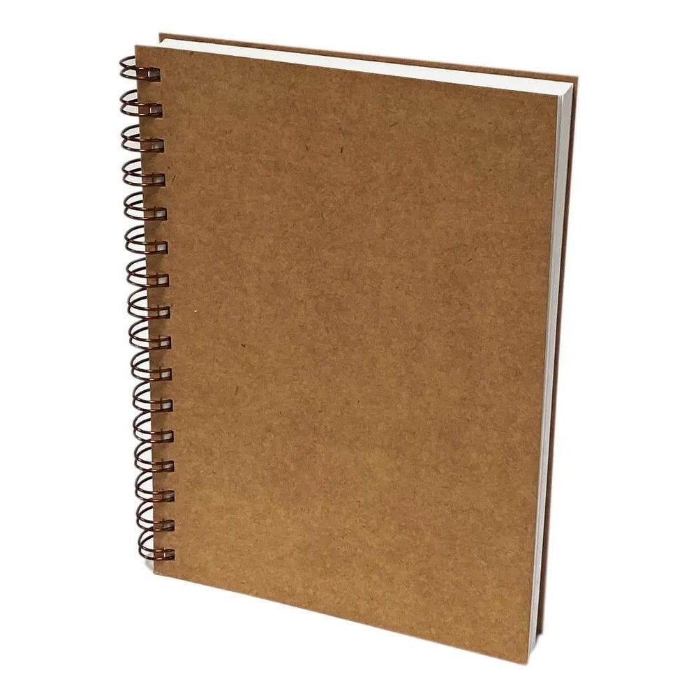 Caderno Miolo Color Liso A5 Capa Dura Wire-O 125 Miolo Bran