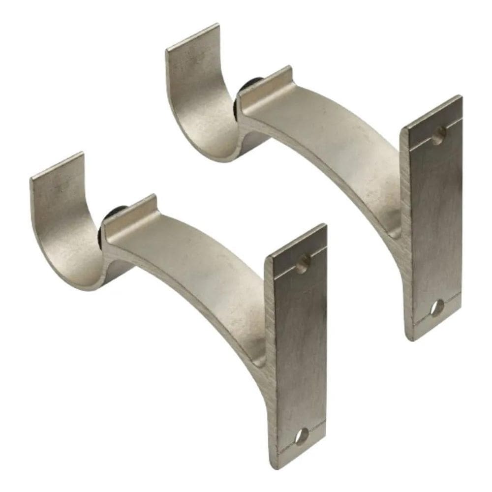 Kit 2 Suportes Parede Para Varão Cortina Aço Escovado