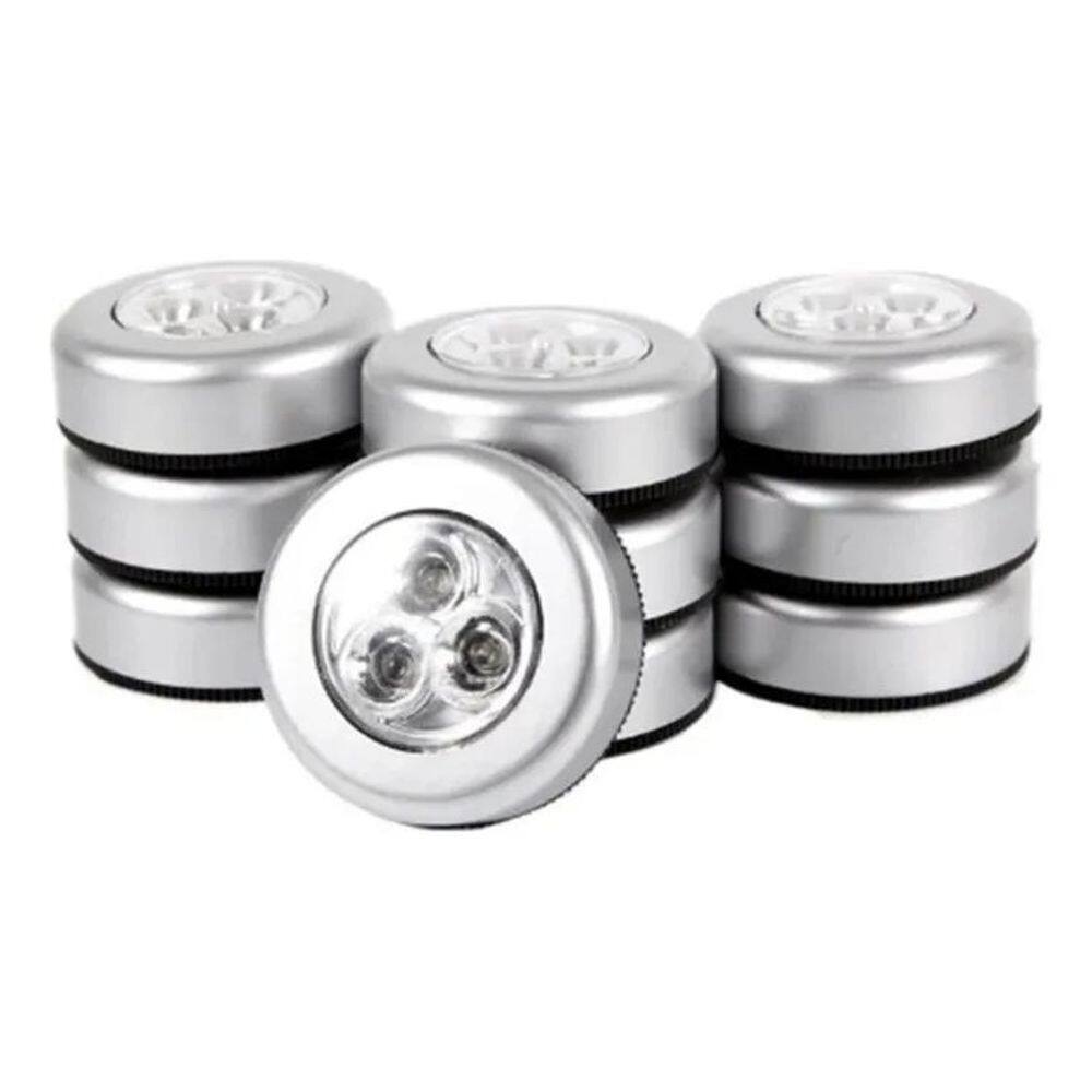 3X Kit 10 Mini Luminarias De Toque Lanterna Closet