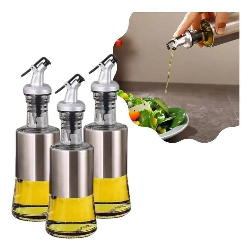 Kit 3 Galheteiro Com Bico Dosador Mesa Cozinha Restaurante