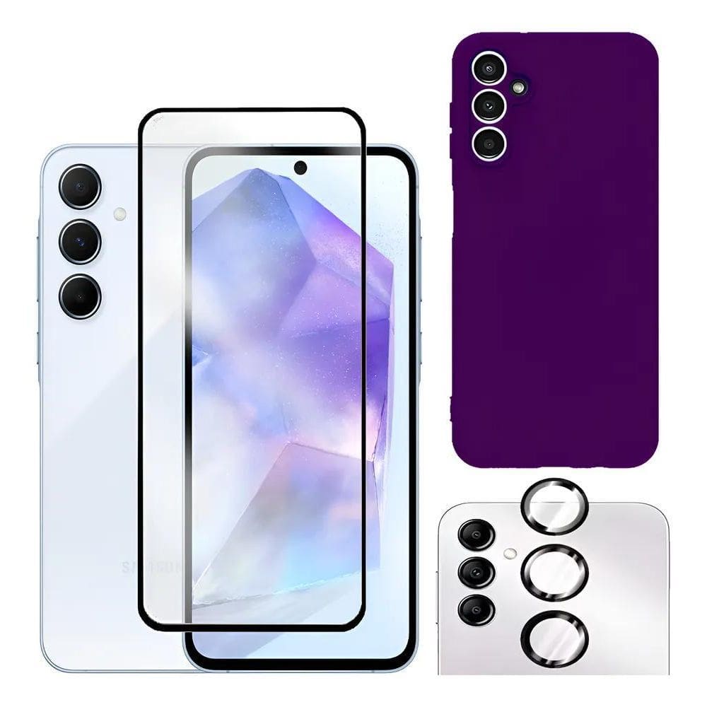 Capa Capinha Case + Película Tela Camera Para Violeta-Escur