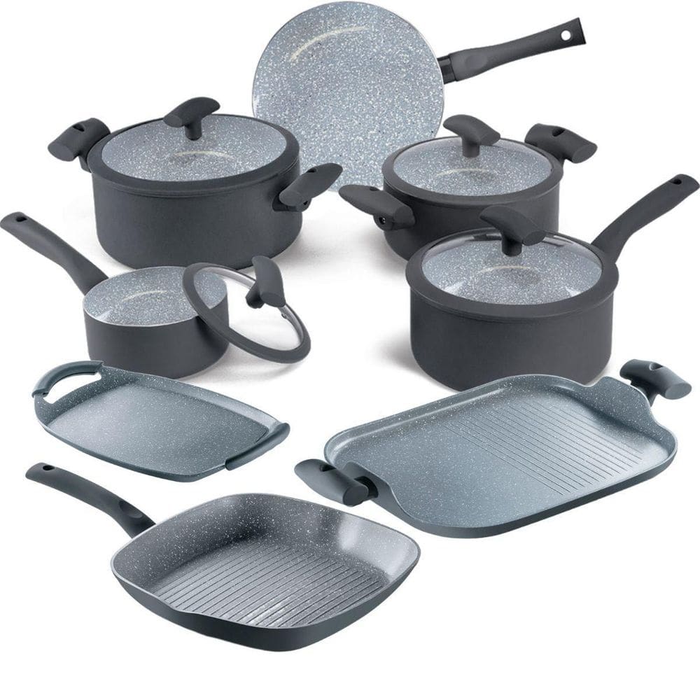 Jogo Panelas Hercules Revestimento Ceramico Indução 8 Peças