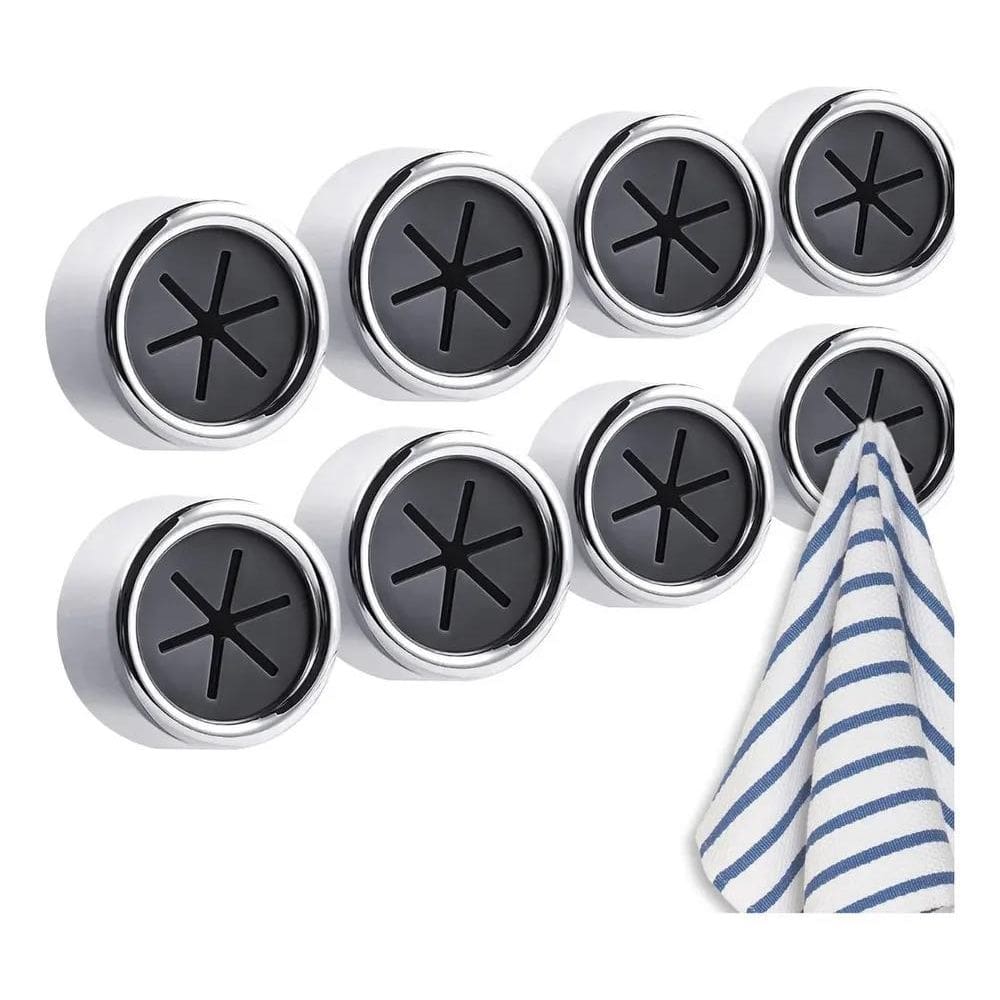 2X 4 Porta Pano De Prato Parede Autoadesivo Redondo Toalhas