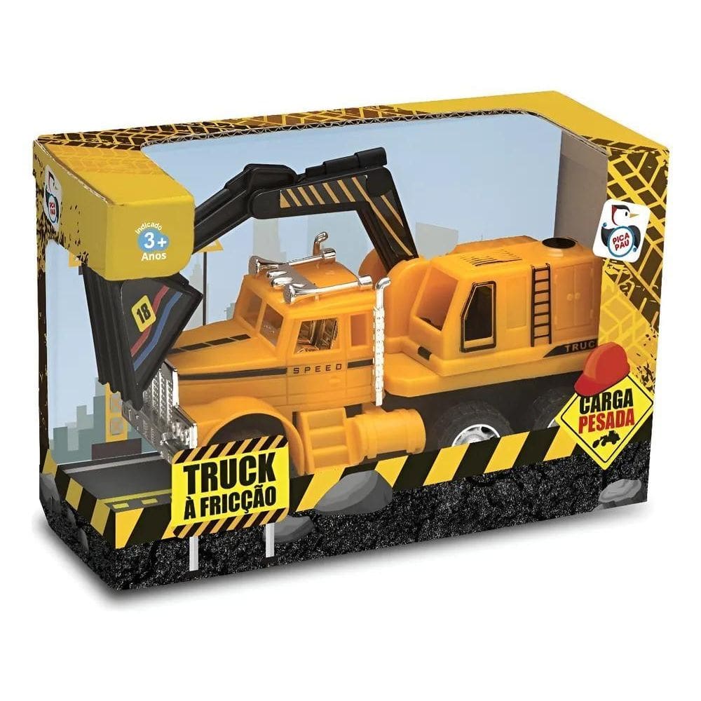 Carrinho Caminhão Fricção Trucks Articulado Pica Escavadeir