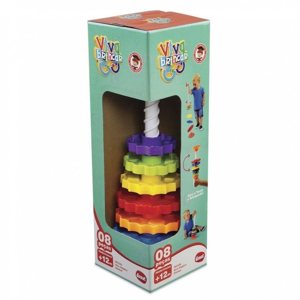 Brinquedo Educativo Giro Mágico 08 Pçs. - Dismat