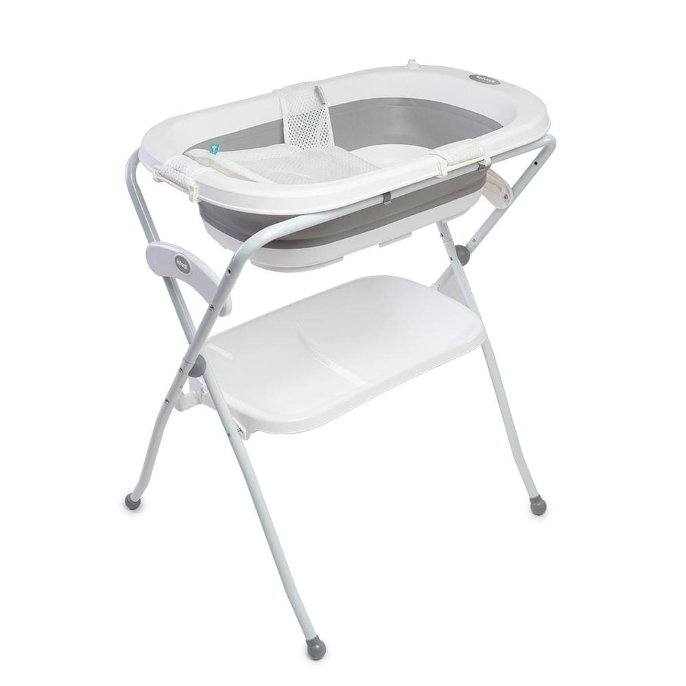 Banheira de Bebê com Suporte Sicília Duo até 35 kg Branco e Cinza - Infanti