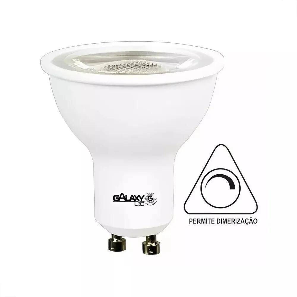3X Lampada Led Dicroica Mr16 Gu10 7W 3000K Dimerizavel Galax