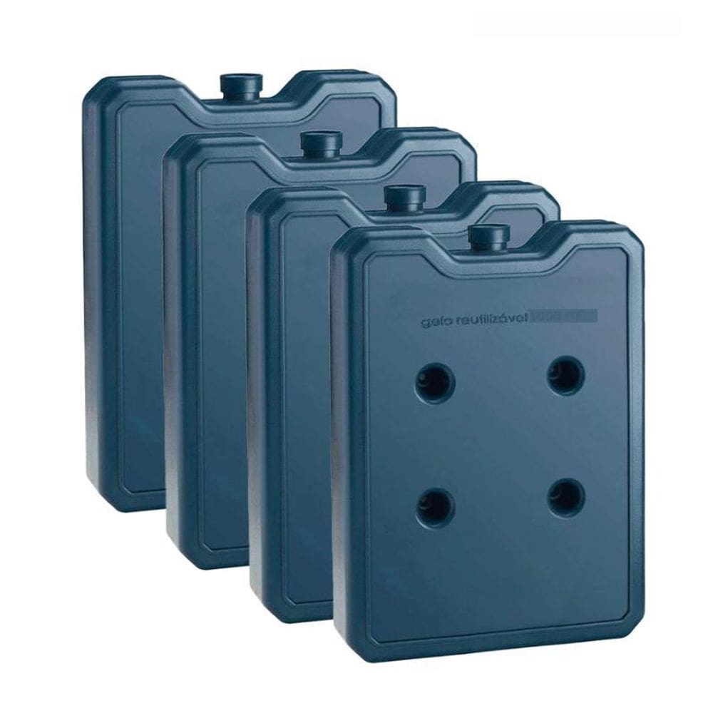 4 Placa Gelo Reutilizável 500Ml Bolsa Térmica Caixa Isopor
