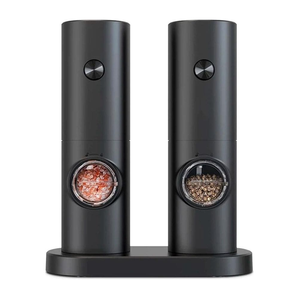 Kit Moedor Elétrico Ajustável Para Grãos Sal Pimenta E Café