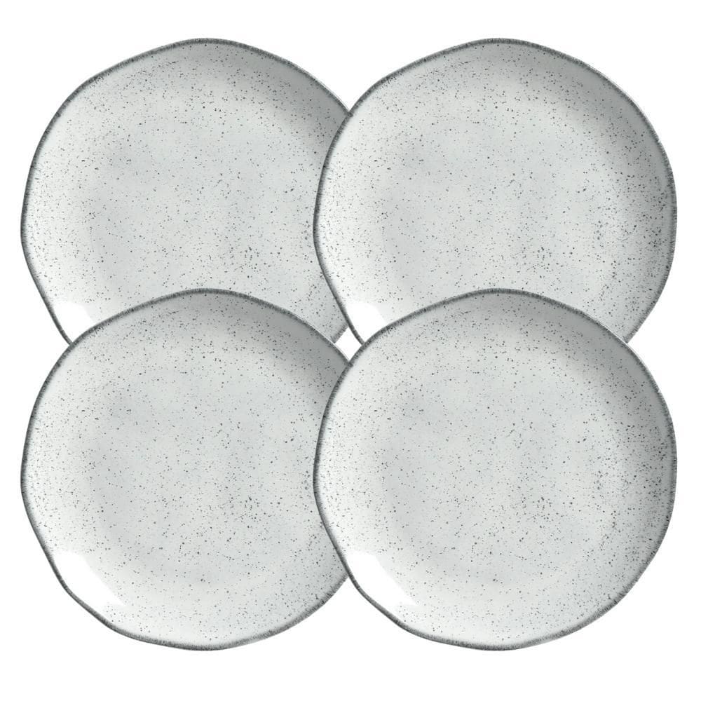 Jogo De Pratos Raso Jantar 26Cm 4 Pçs Orgânico Echo Rustico